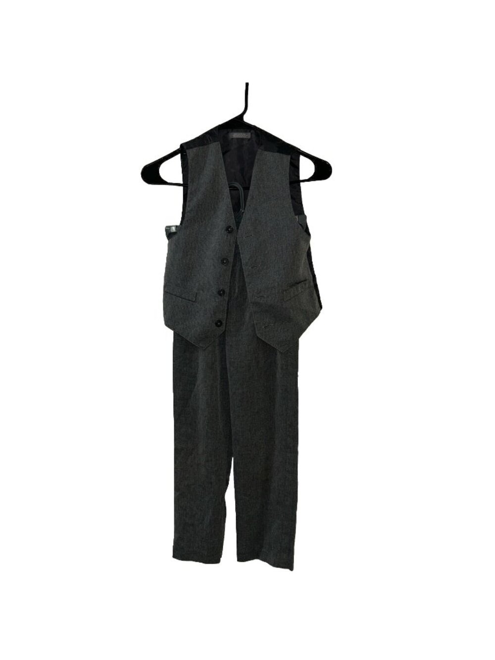 Van Heusen Tuxedo Vest Pant Set Gray Size 7